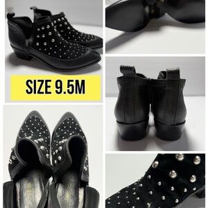 Lularoe Black Studded Ankle Boots 9.5